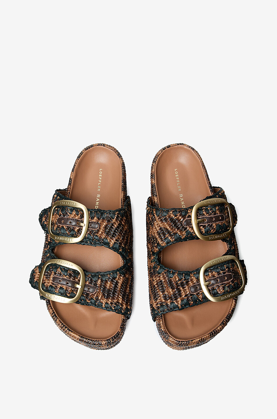 Fussbett-Sandalen aus Bast mit Leo-Print Theo 35