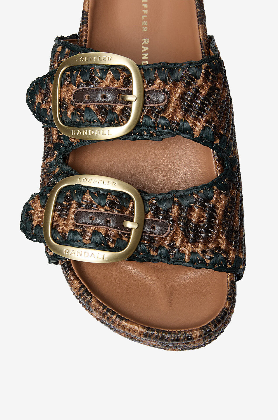 LOEFFLER RANDALL Fussbett-Sandalen aus Bast mit Leo-Print Theo 35 Damen BRAUN 6
