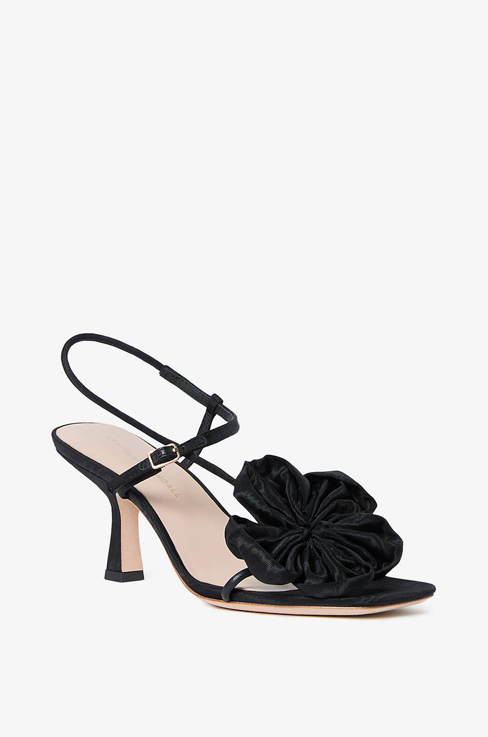 LOEFFLER RANDALL Schillernde Stoff-Sandalen Frank 70 Damen SCHWARZ 1