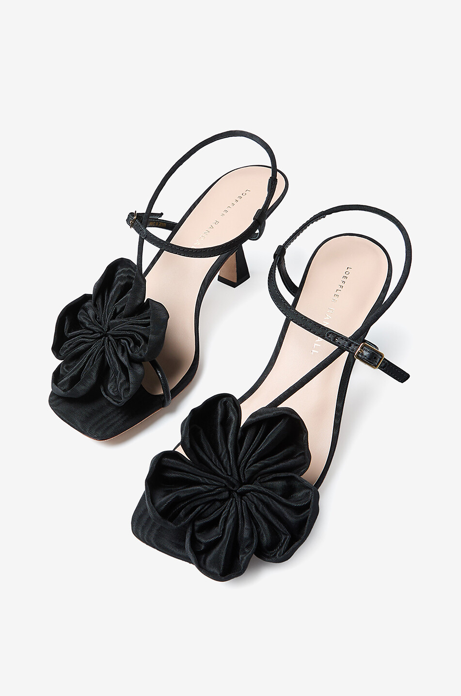 LOEFFLER RANDALL Schillernde Stoff-Sandalen Frank 70 Damen SCHWARZ 3