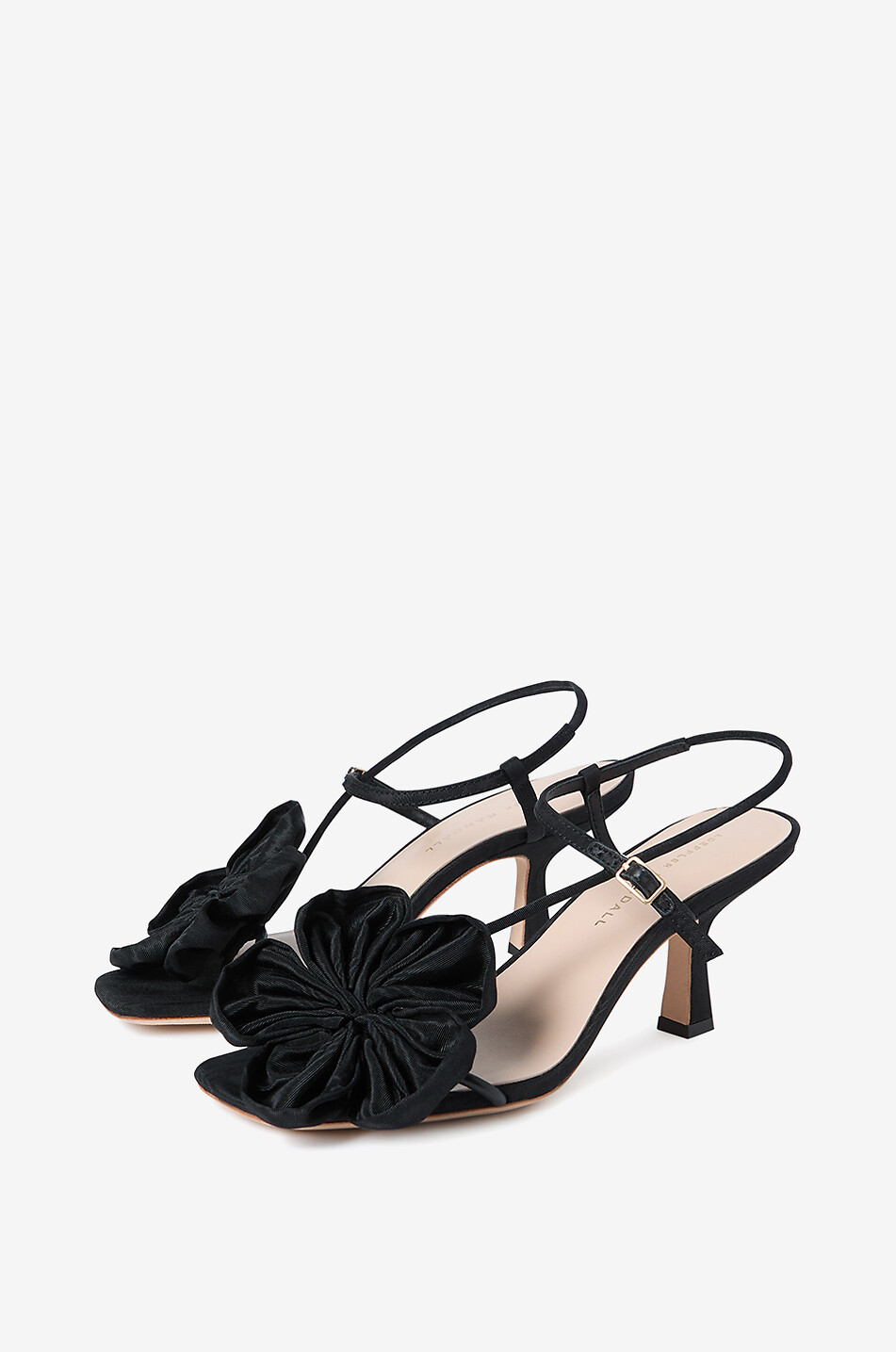 LOEFFLER RANDALL Schillernde Stoff-Sandalen Frank 70 Damen SCHWARZ 4
