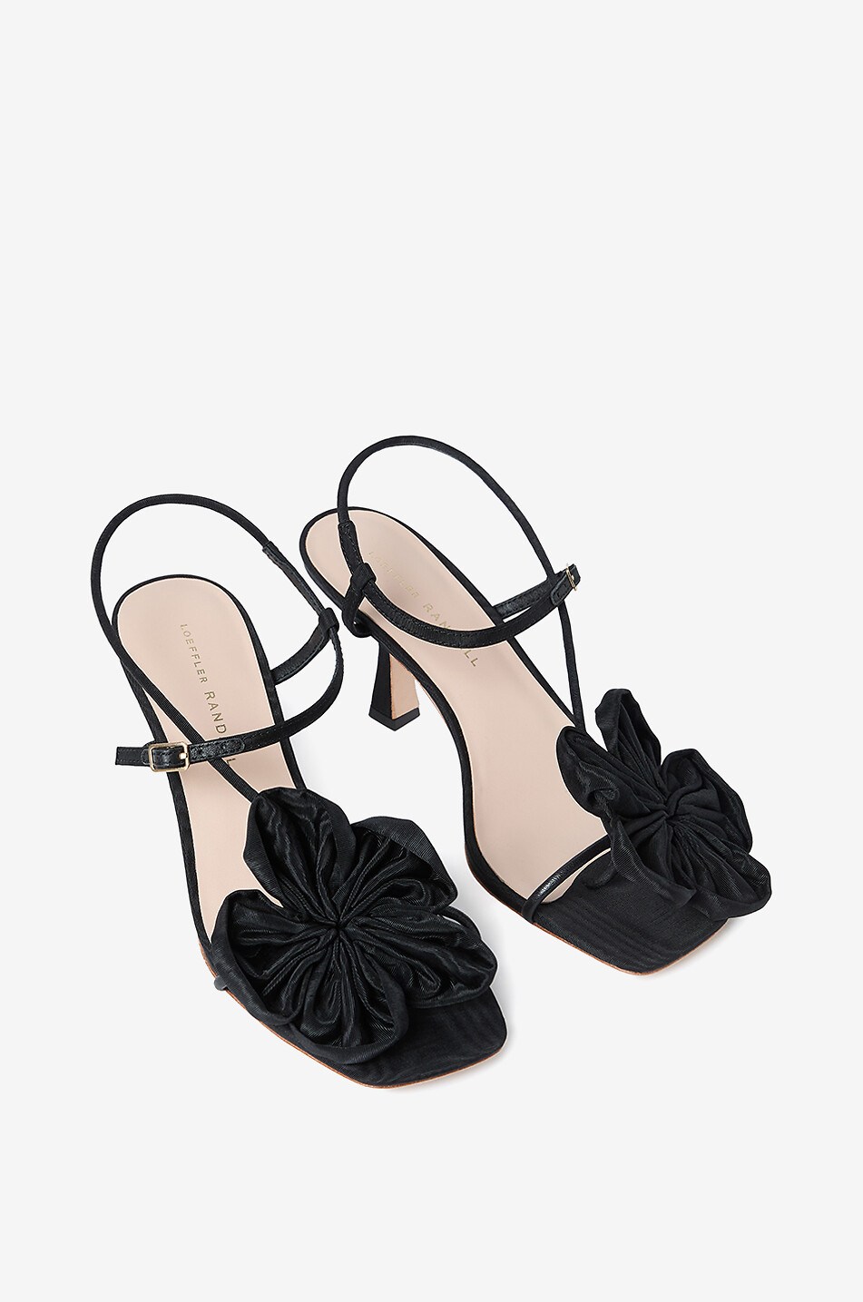 LOEFFLER RANDALL Schillernde Stoff-Sandalen Frank 70 Damen SCHWARZ 5