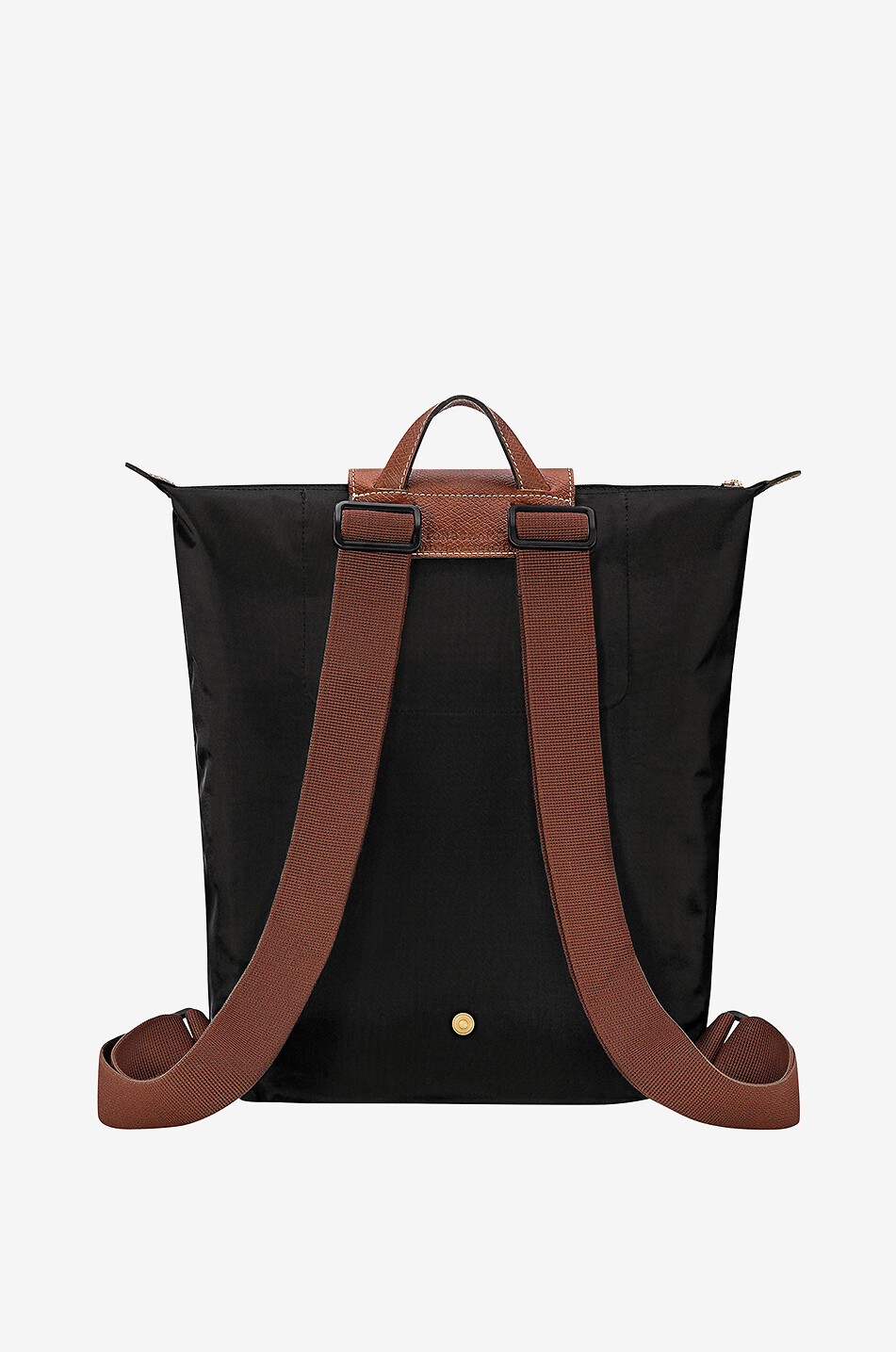 LONGCHAMP Le Pliage Original M canvas and leather backpack Women BLACK 3