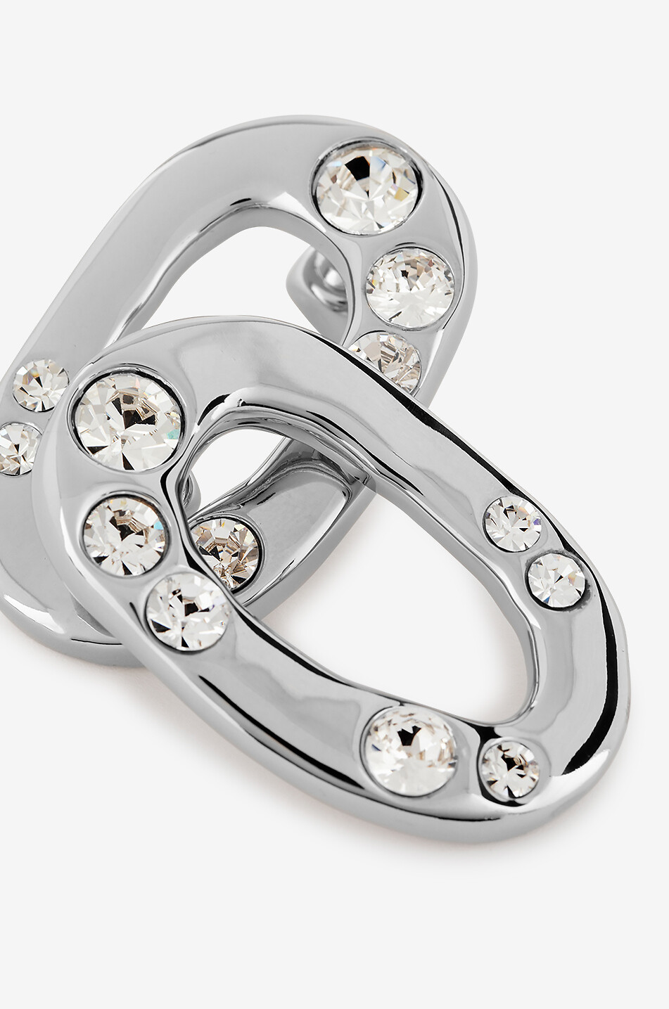 APOA Clous d'oreilles ornés de cristaux Zeynah Femme ARGENT 2