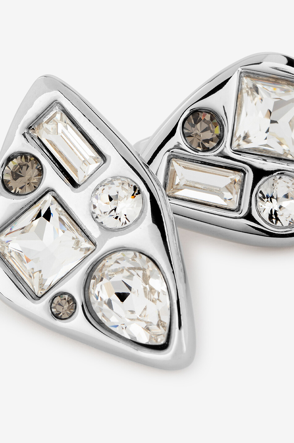 APOA Boucles d'oreilles argentées à cristaux Dhai Femme ARGENT 2