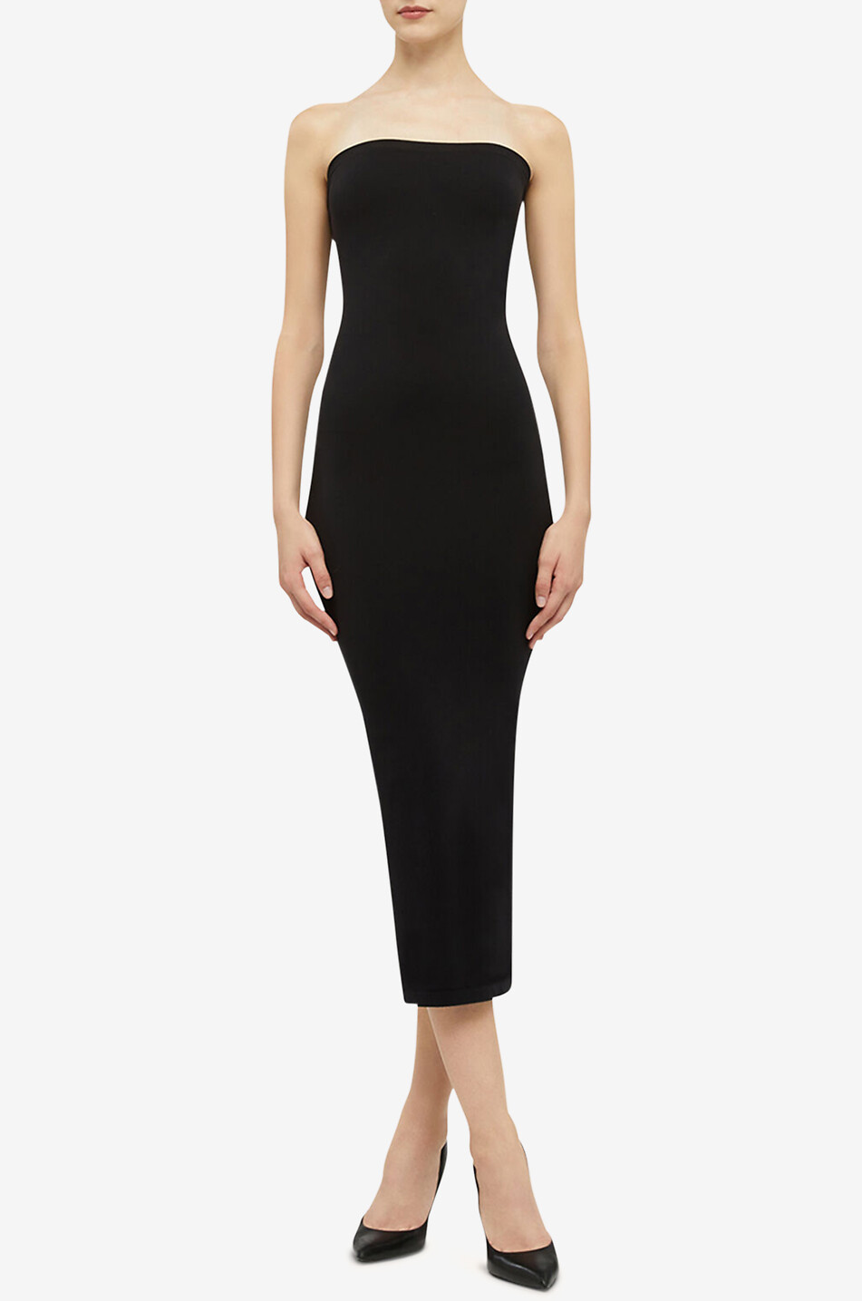 WOLFORD Fatal sleeveless tube midi dress Women BLACK 3