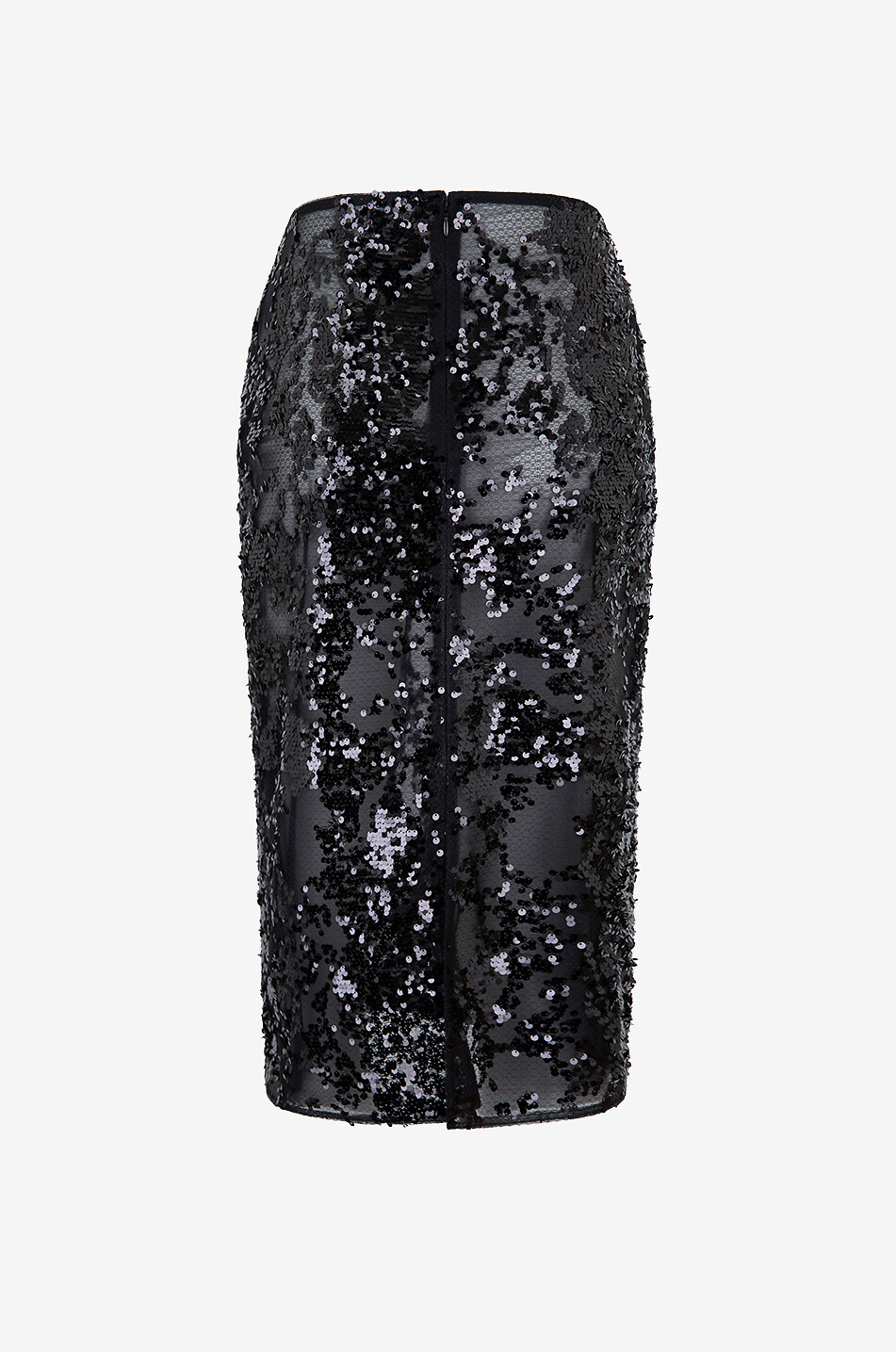 VICTORIA BECKHAM Jupe crayon en tulle à sequins Femme NOIR 2