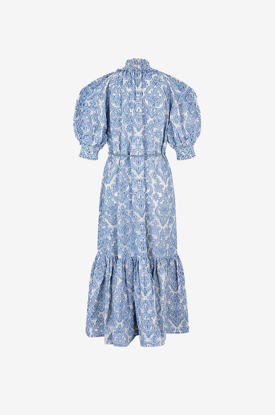 Robe midi en jacquard de coton Wylie Lantern