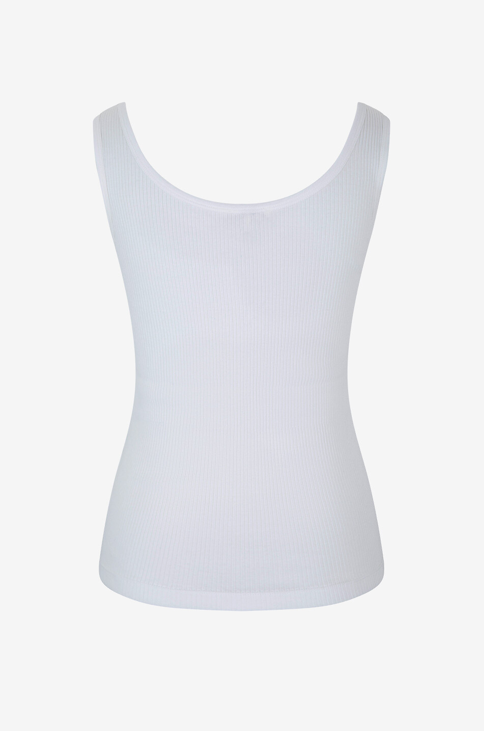 CHLOE Ripp-Jersey-Tanktop mit Logostickerei Damen WEISS 2