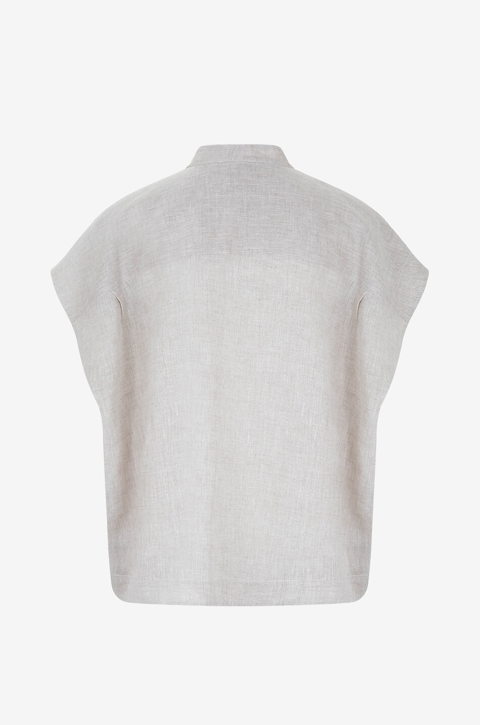 FABIANA FILIPPI Ärmelloses Boxy-Hemd aus Leinen Filo Diamanté Damen BEIGE 2