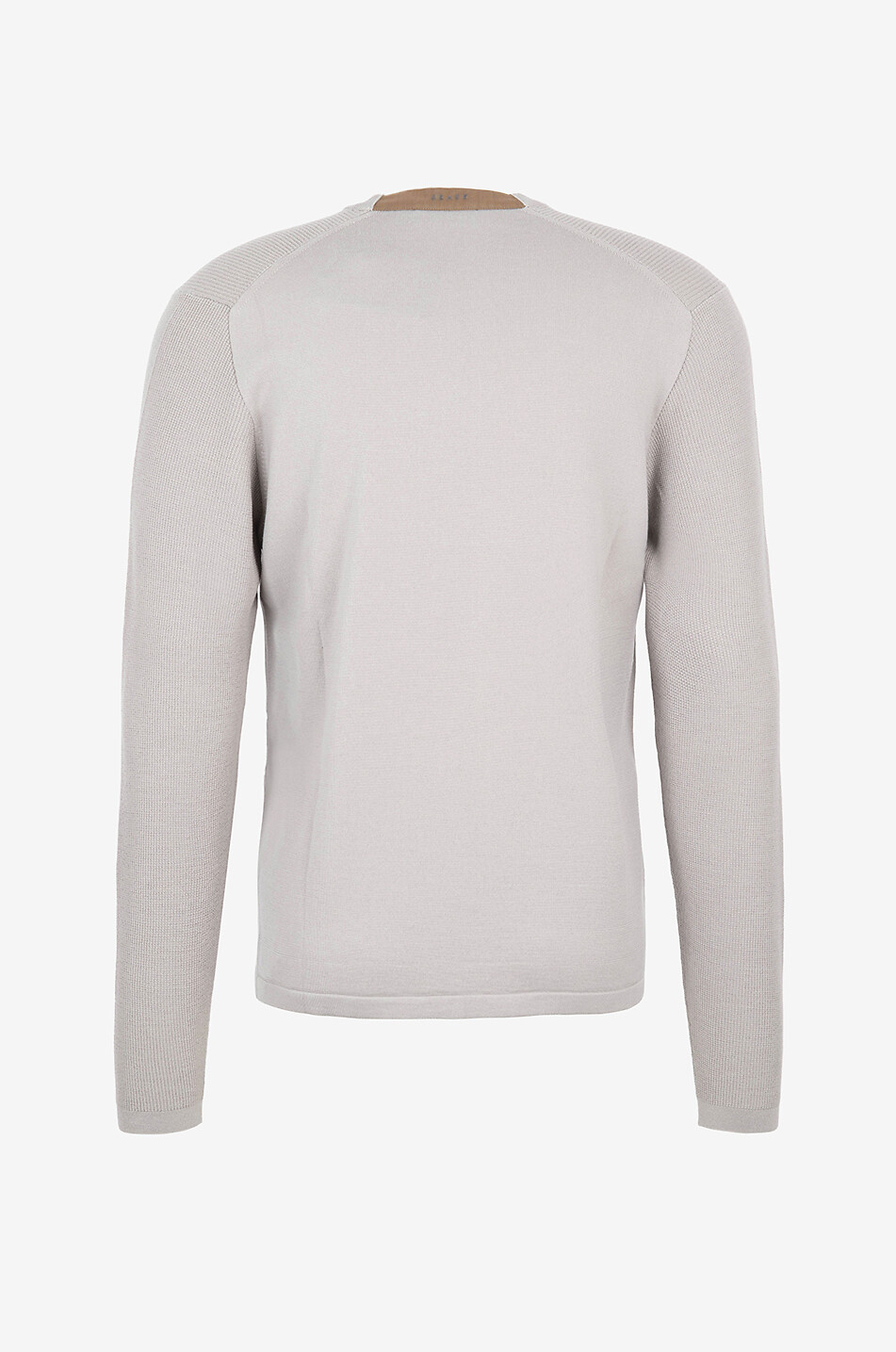 SEASE Pull à col rond en laine vierge Waffle Homme BEIGE 2