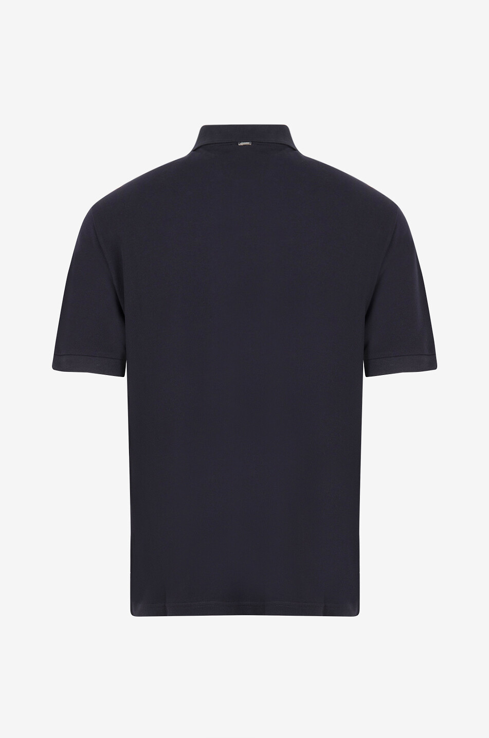 HERNO Polo à manches courtes en coton brodé monogramme Homme BLEU FONCE 2
