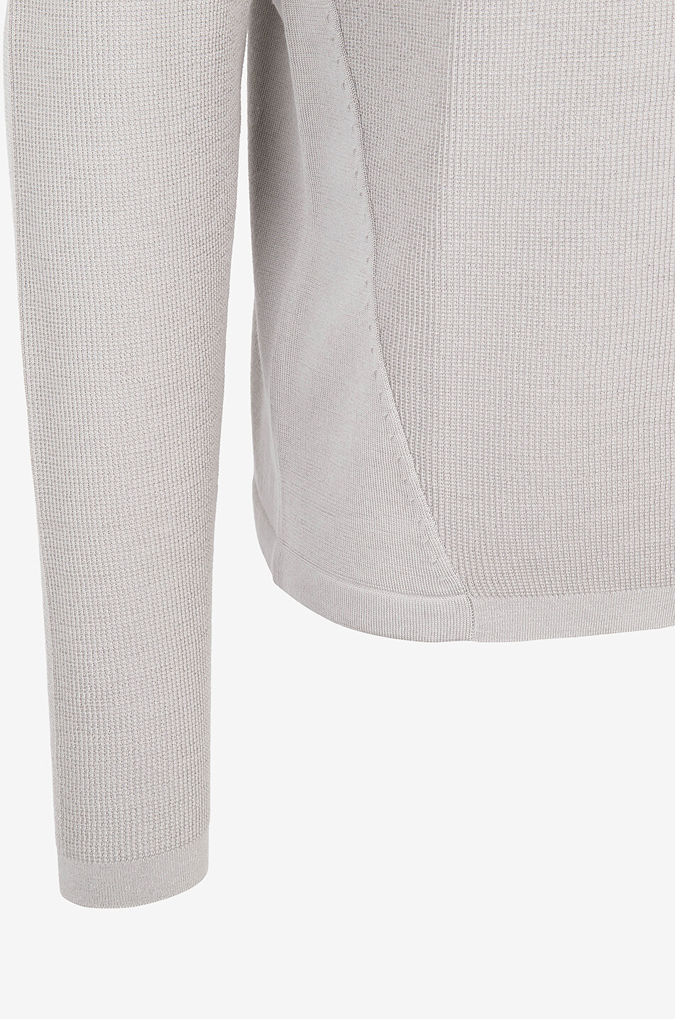 SEASE Pull à col rond en laine vierge Waffle Homme BEIGE 3