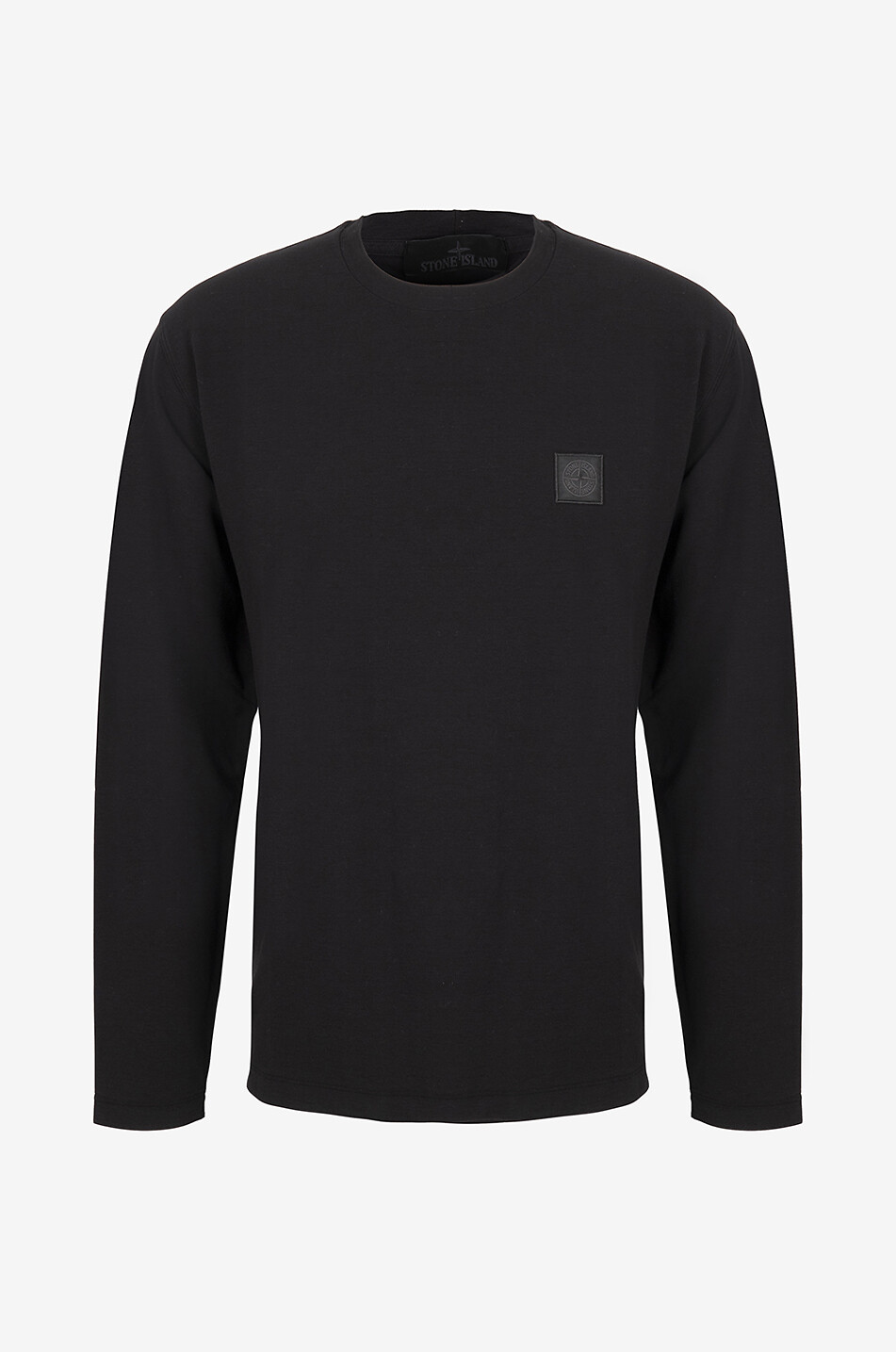 STONE ISLAND T-shirt à manches longues en coton 2100007 Homme NOIR 1