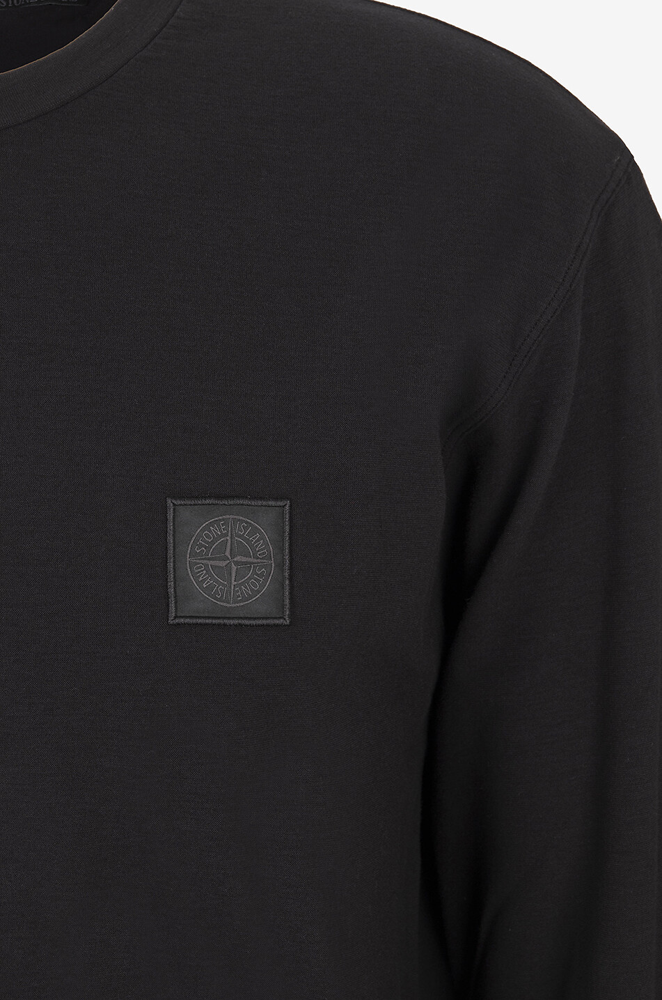STONE ISLAND T-shirt à manches longues en coton 2100007 Homme NOIR 3