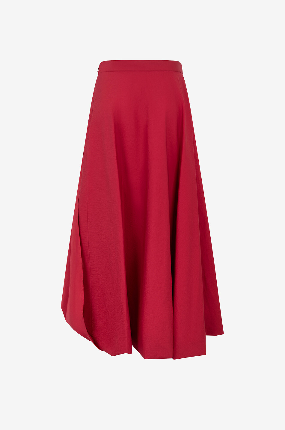 BRUNELLO CUCINELLI Bubble Hem draped techno poplin skirt Women RED 2