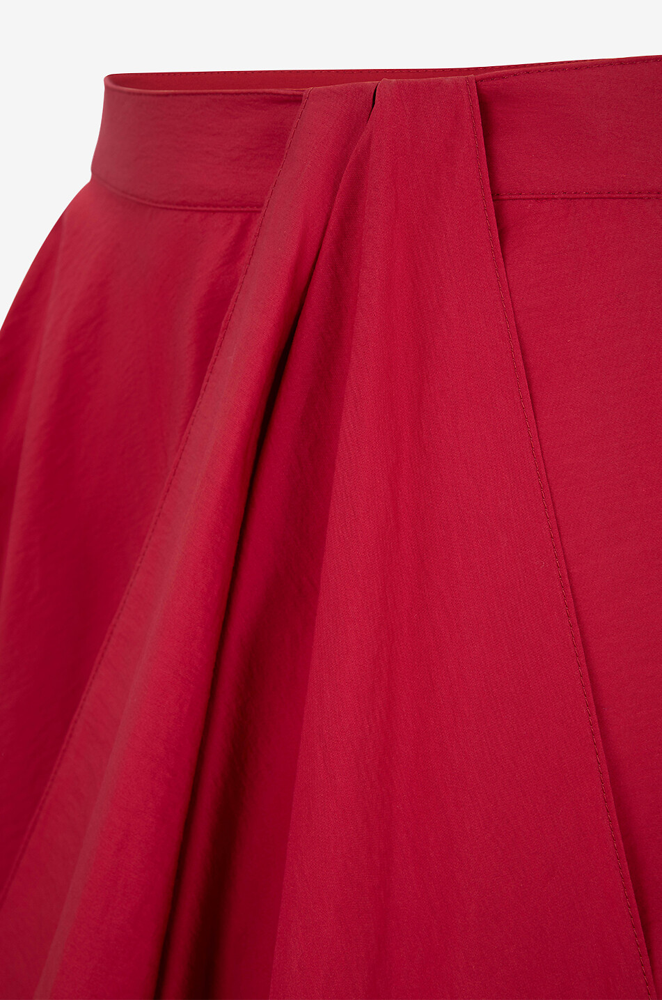 BRUNELLO CUCINELLI Bubble Hem draped techno poplin skirt Women RED 3