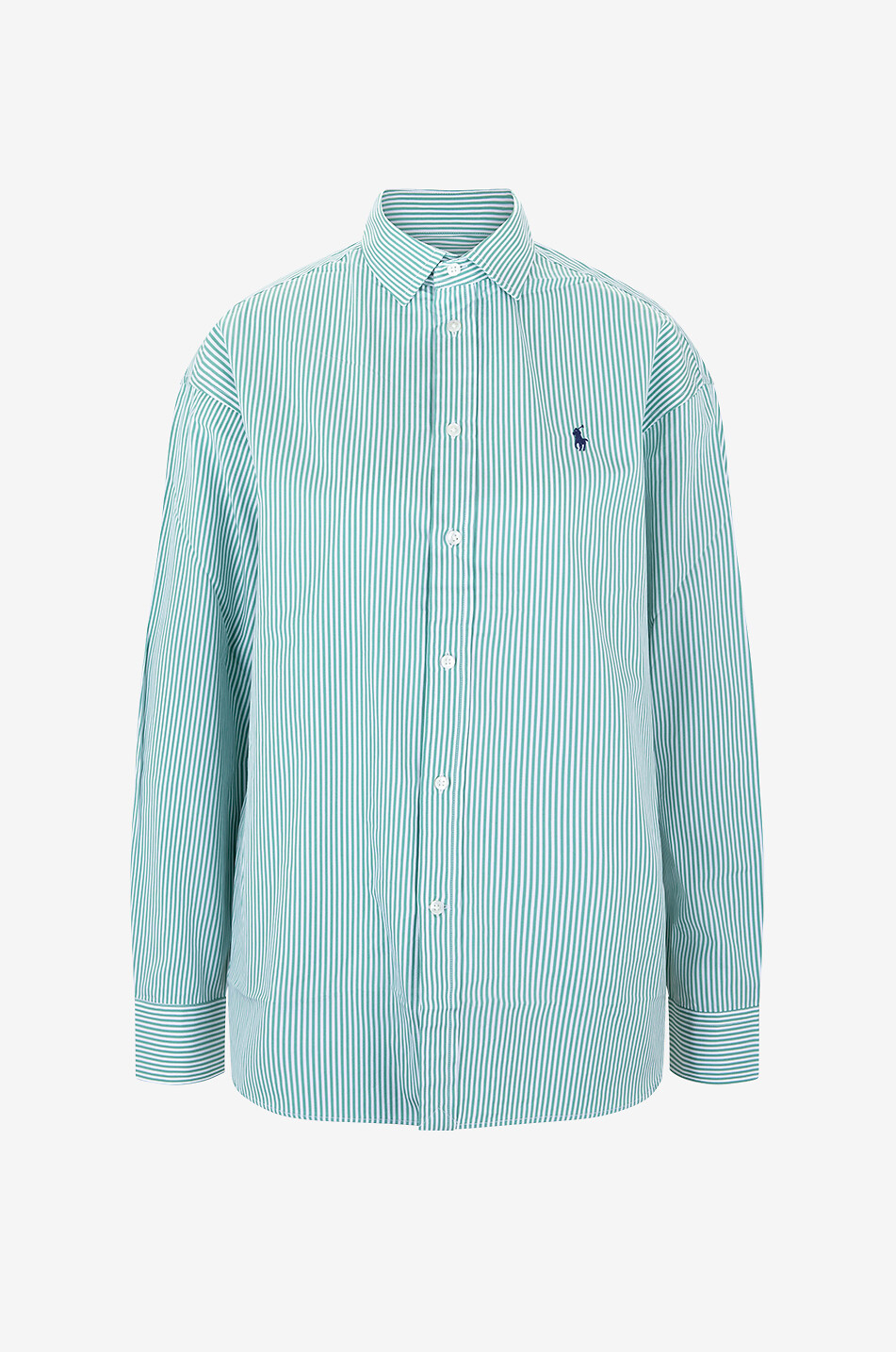 POLO RALPH LAUREN Pony striped relaxed shirt Women GREEN 1