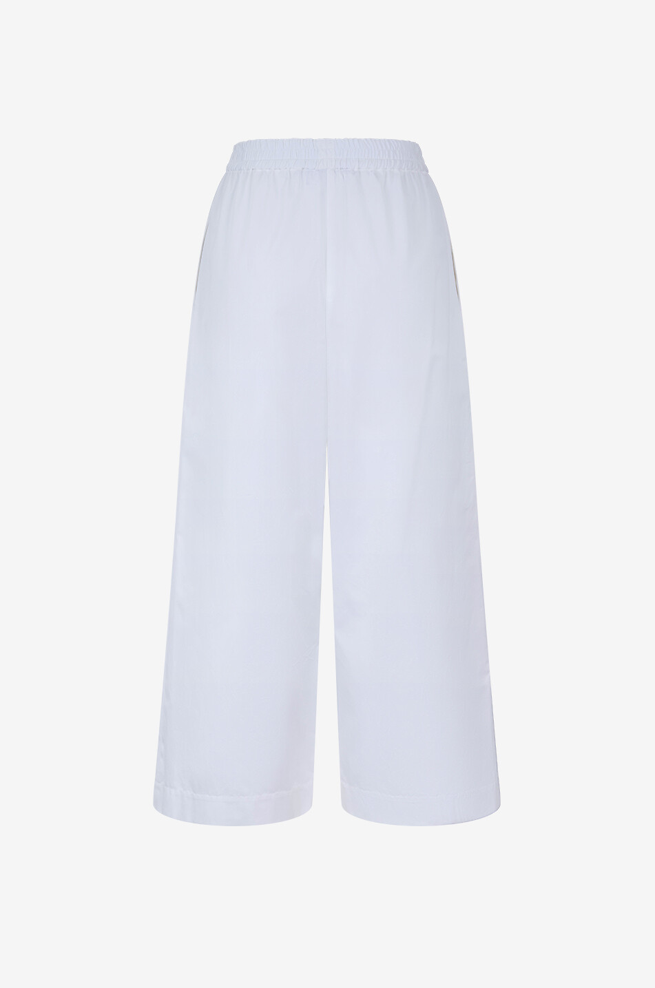 Cropped wide-leg poplin trousers - FABIANA FILIPPI - WHITE