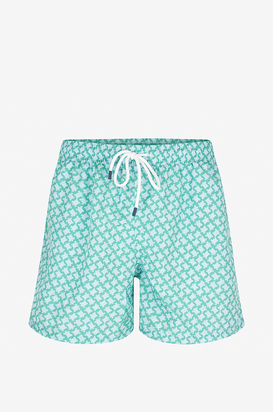 FEDELI Short de bain imprimé tortues Madeira Homme VERT CLAIR 1