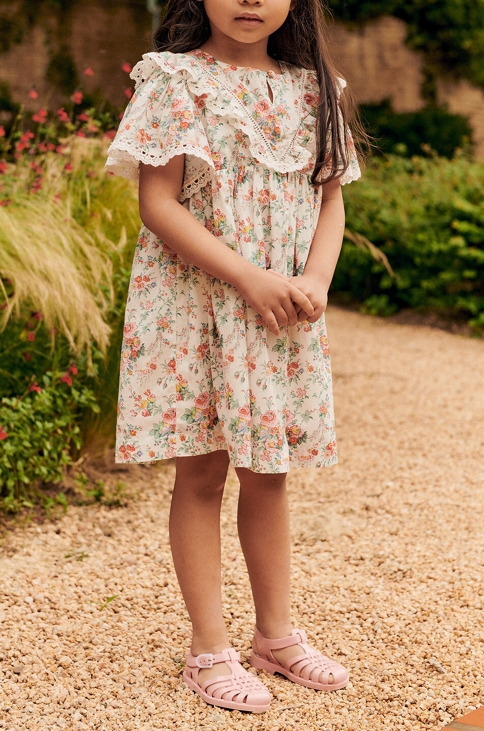 LOUISE MISHA Siloe Children's organic cotton dress Girl EGGSHELL 2
