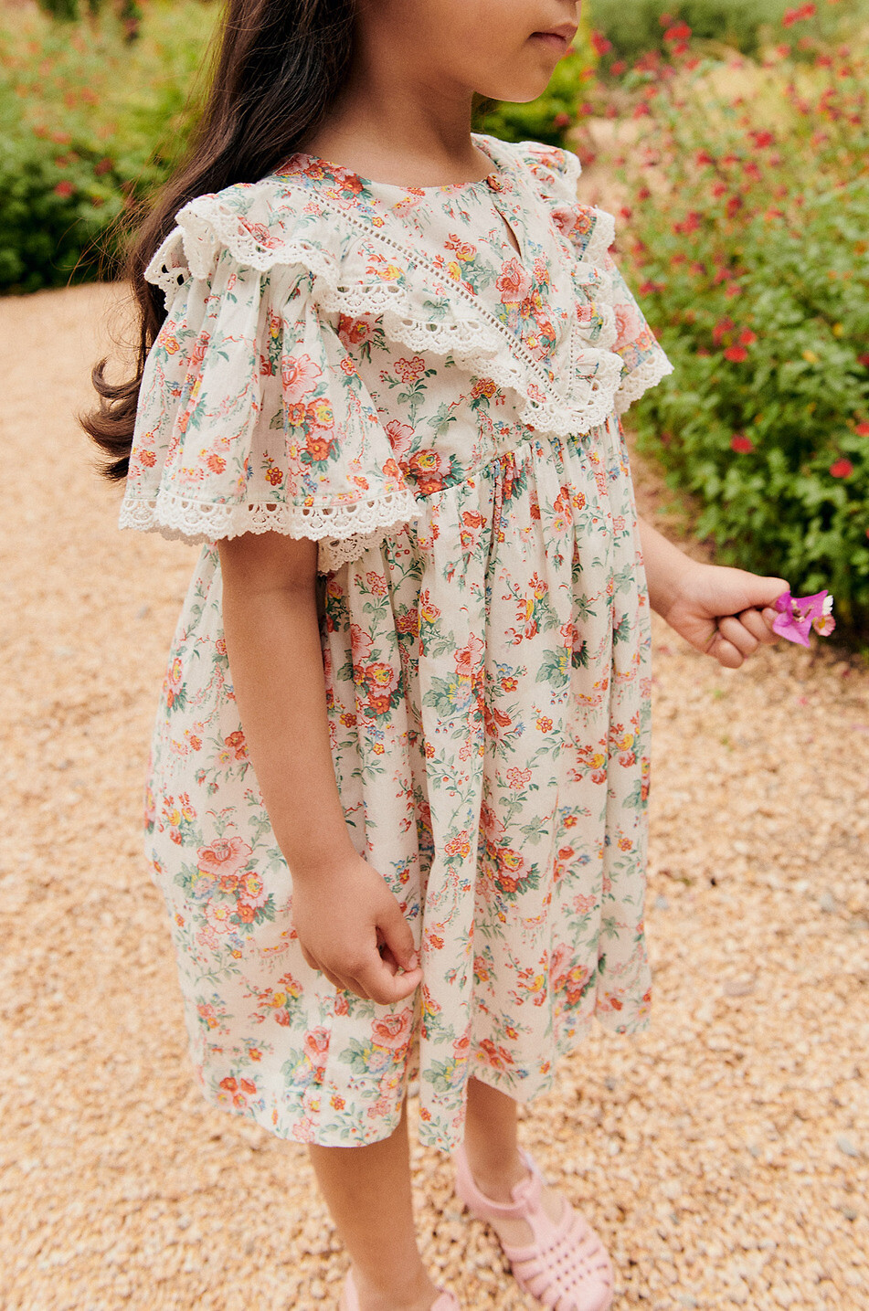 LOUISE MISHA Siloe Children's organic cotton dress Girl EGGSHELL 4