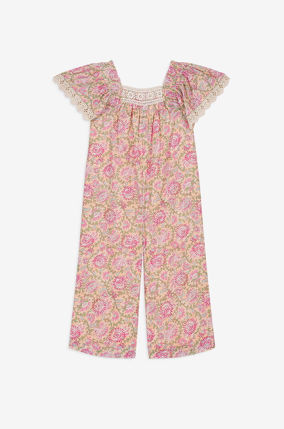 LOUISE MISHA Irene Children's organic cotton jumpsuit Girl PINK 1
