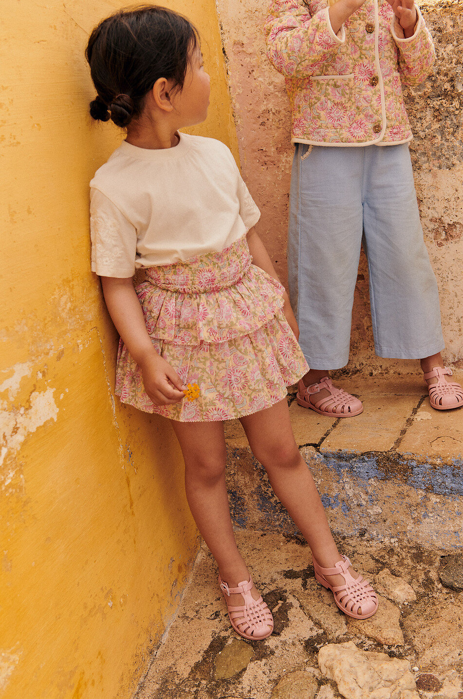 LOUISE MISHA Jupe en coton biologique enfant Roumia Fille ROSE 2
