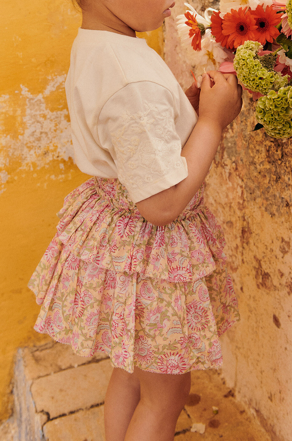 LOUISE MISHA T-shirt en coton biologique enfant Celia Fille BLANC CASSE 2