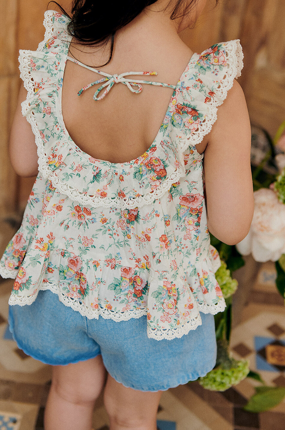 LOUISE MISHA Top sans manches en coton biologique enfant Zelie Fille BLANC CASSE 5