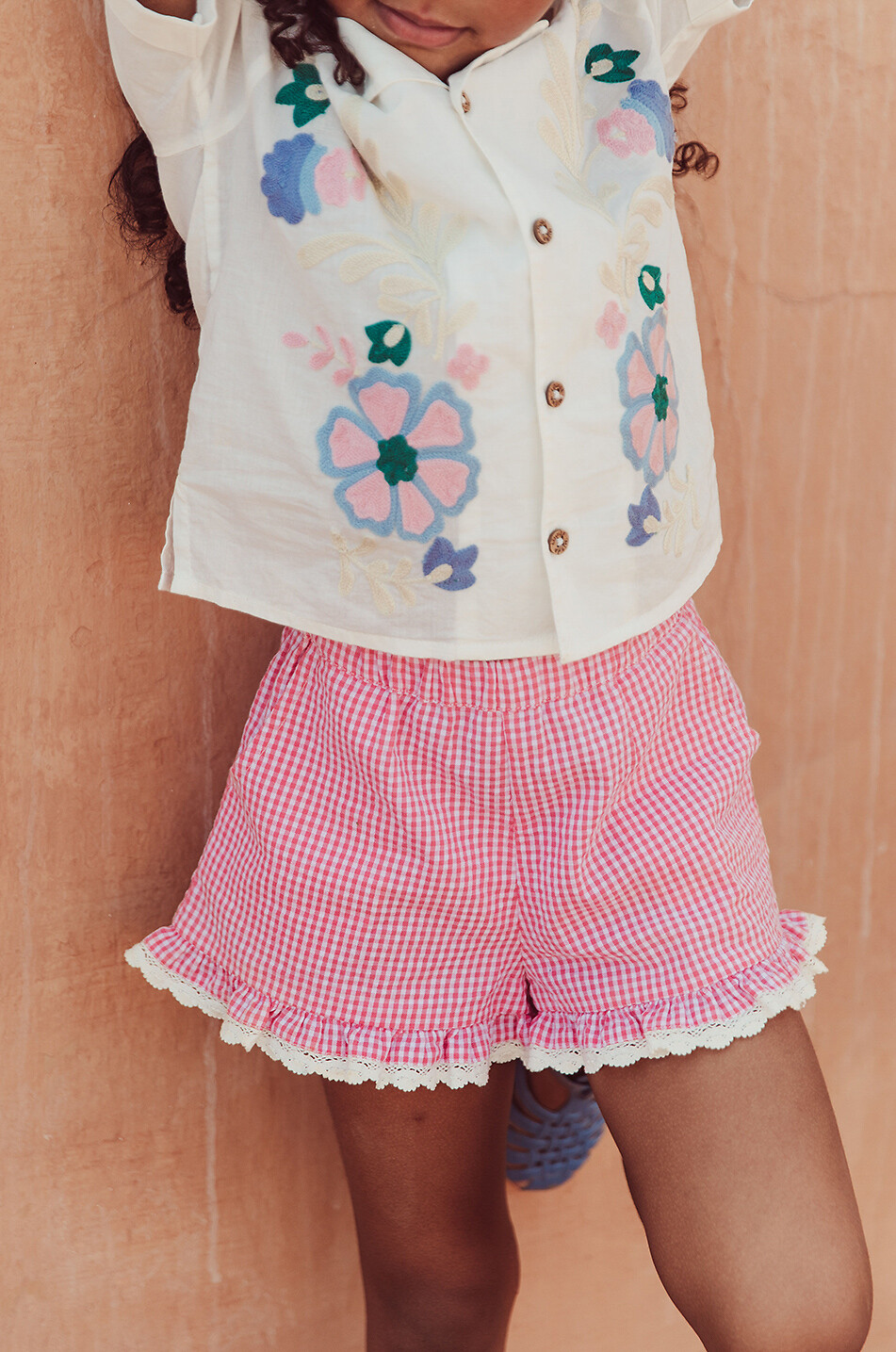 LOUISE MISHA Chemise en coton biologique enfant Alova Fille BLANC 3