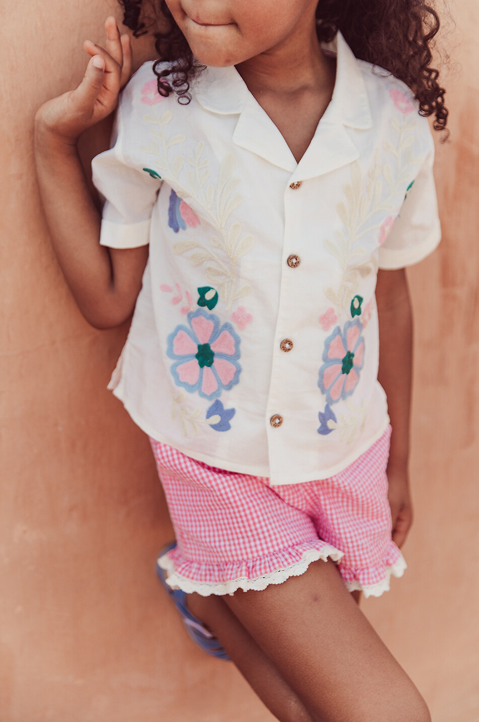 LOUISE MISHA Chemise en coton biologique enfant Alova Fille BLANC 4