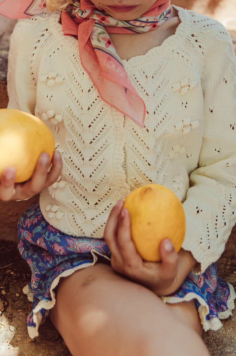 LOUISE MISHA Challi cotton baby cardigan Baby EGGSHELL 2