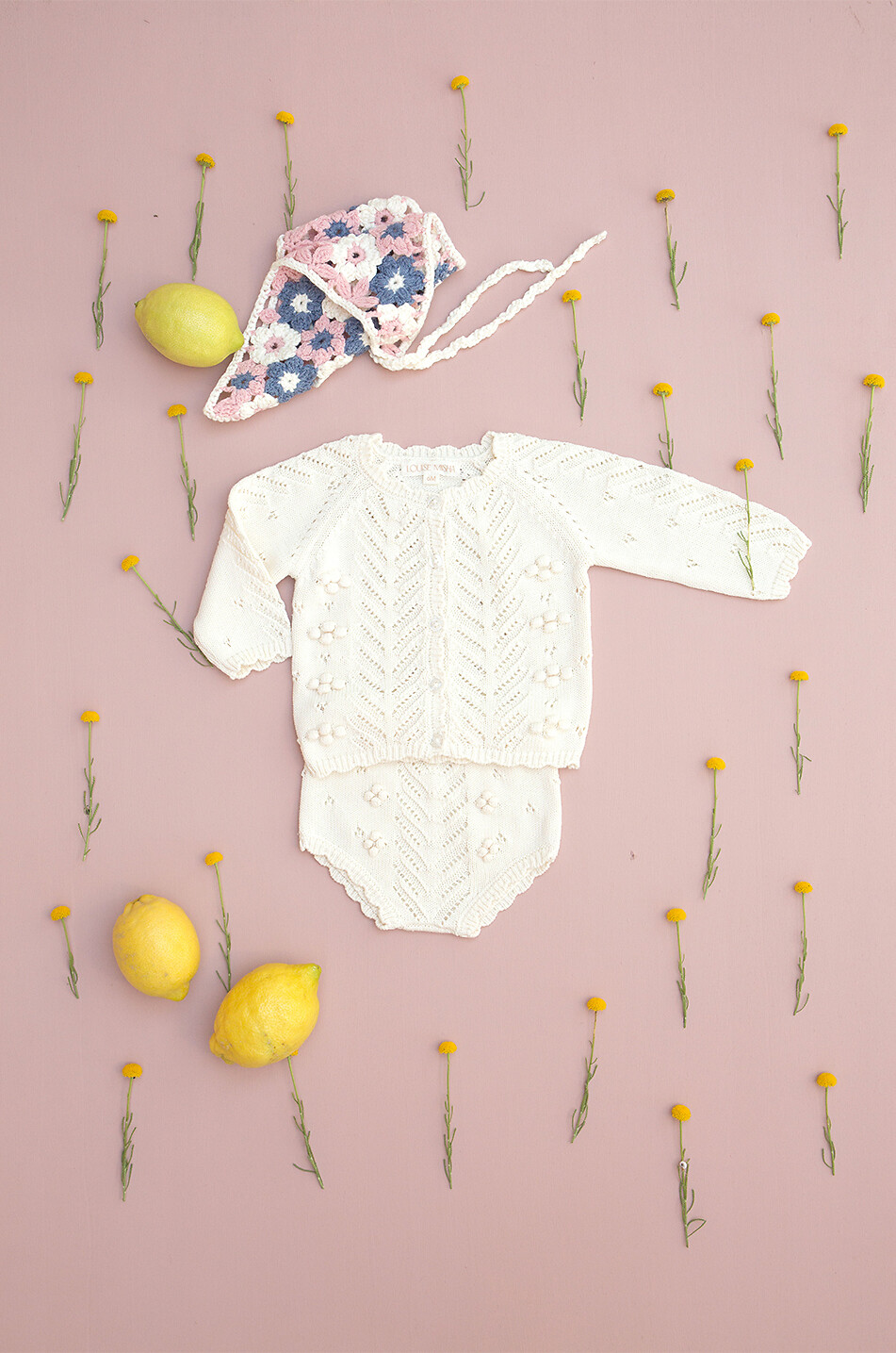 LOUISE MISHA Challi cotton baby cardigan Baby EGGSHELL 4