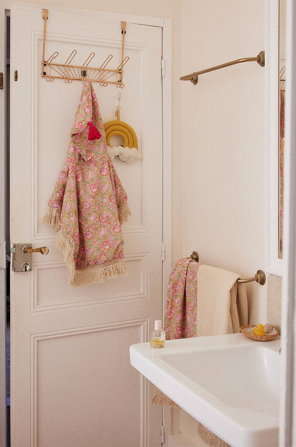LOUISE MISHA Poncho en coton biologique enfant Mael Fille ROSE 3