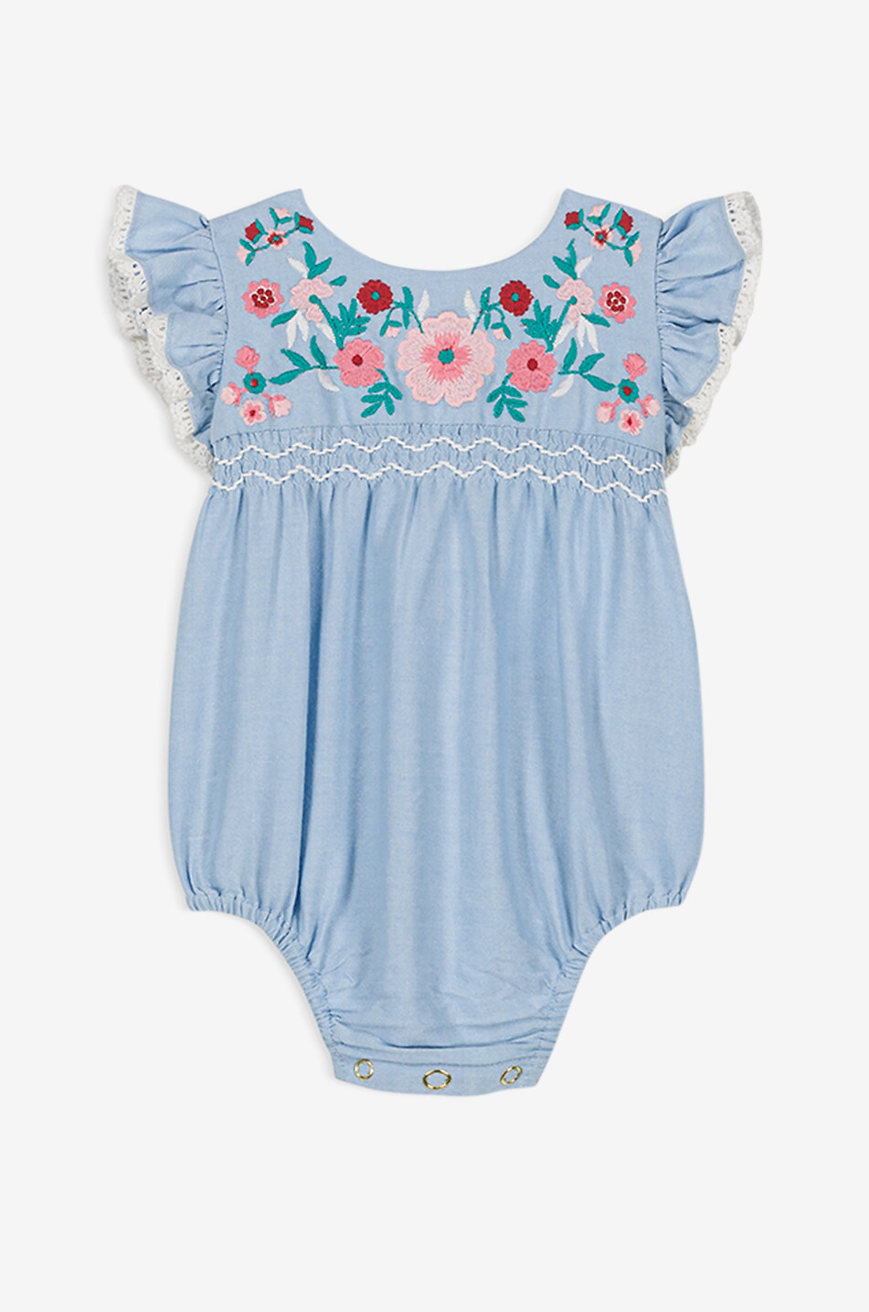 LOUISE MISHA Nusha organic cotton baby romper Baby LIGHT BLUE 1