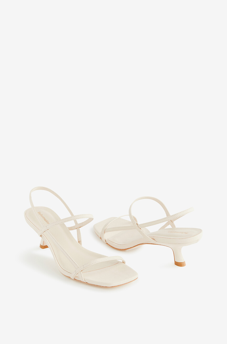 REFORMATION Absatzsandalen aus Glattleder Serenity 50 Damen WEISS 2