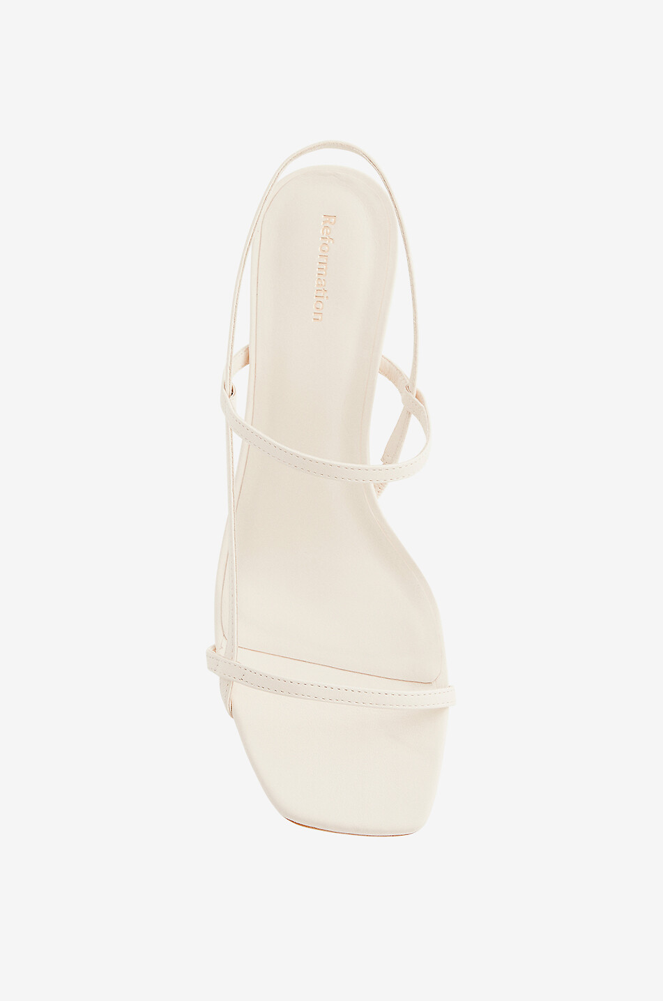 REFORMATION Absatzsandalen aus Glattleder Serenity 50 Damen WEISS 5