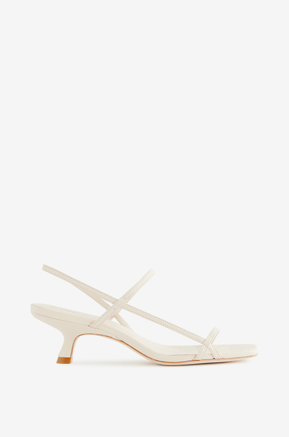 REFORMATION Absatzsandalen aus Glattleder Serenity 50 Damen WEISS 1