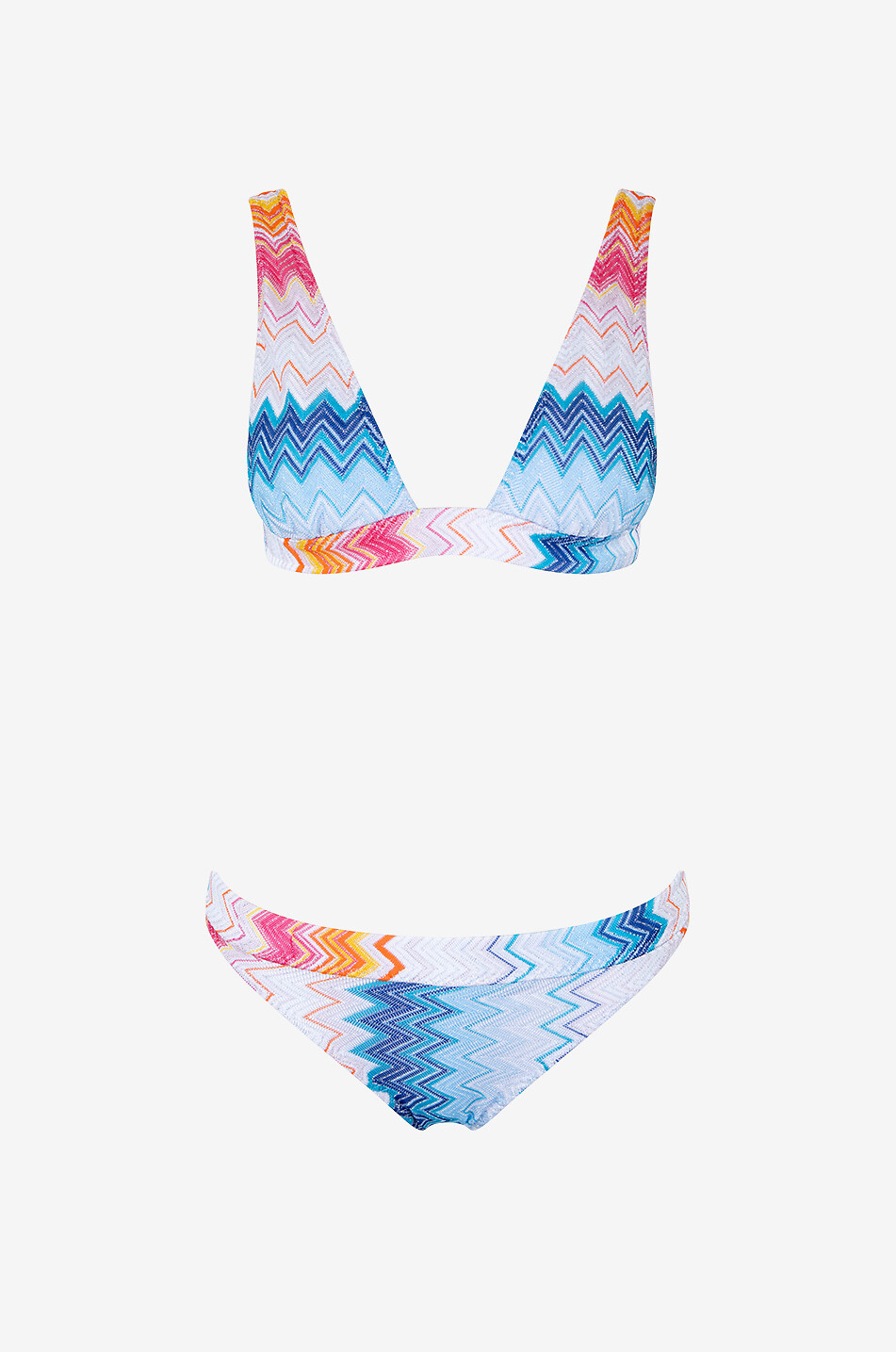 MISSONI Zigzag knit triangle bikini Women MULTI COLOURED 1