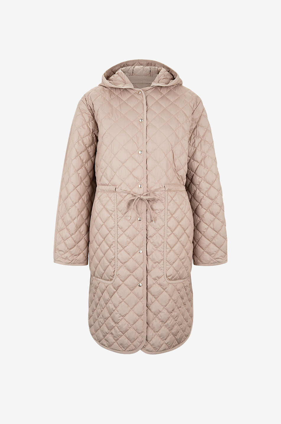 Lange leichte Daunenjacke mit Rautensteppung Etelan