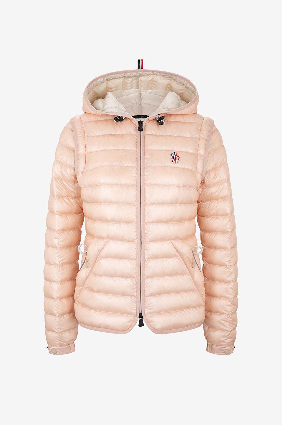 MONCLER GRENOBLE Karura cinched 2-in-1 ripstop down jacket Women LIGHT PINK 1