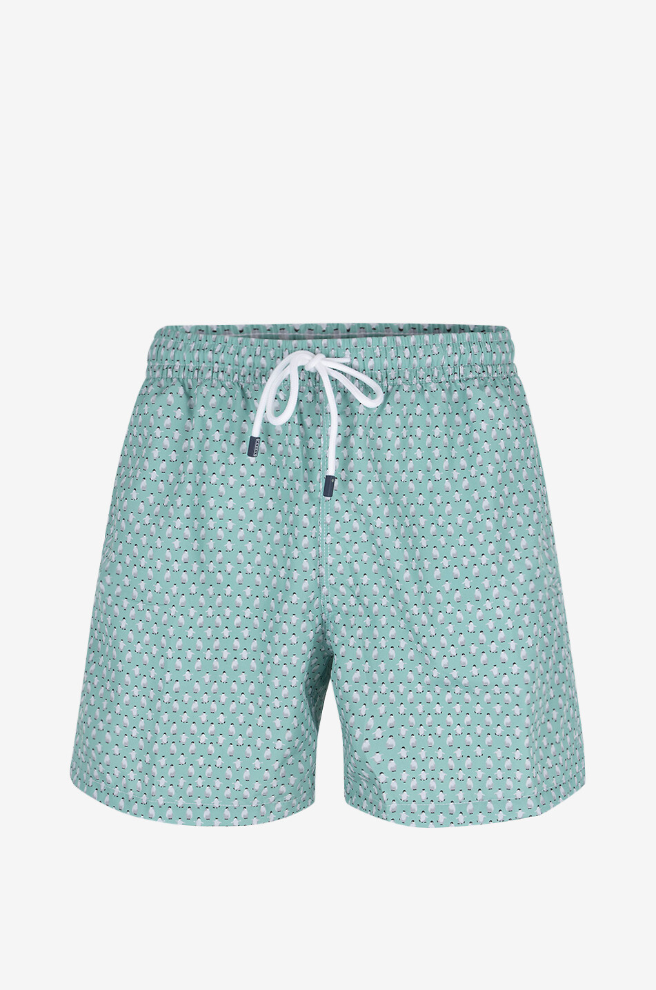 FEDELI Madeira penguin printed swim shorts Men LIGHT GREEN 1