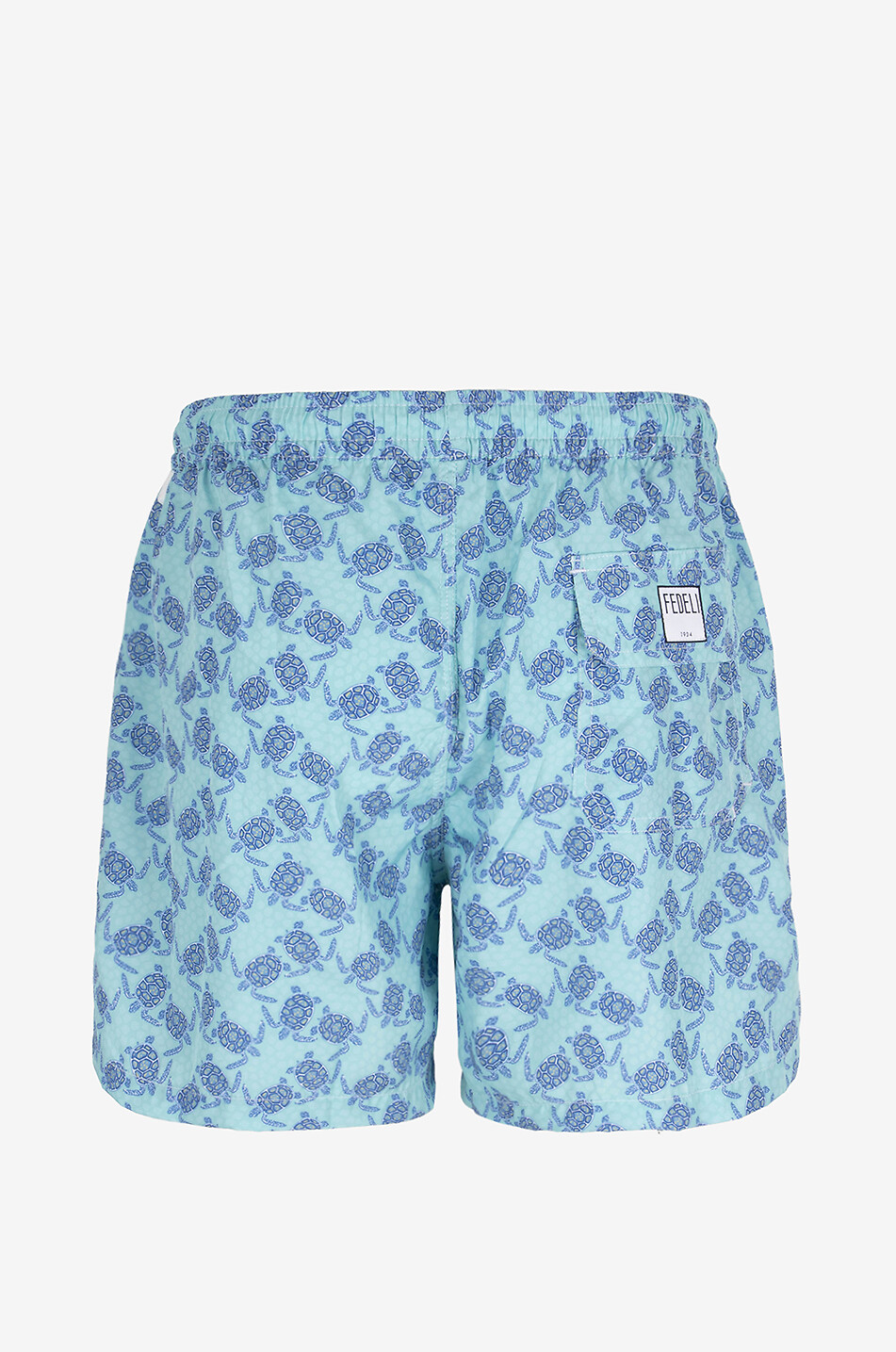 FEDELI Short de bain imprimé tortues Madeira Homme VERT CLAIR 2