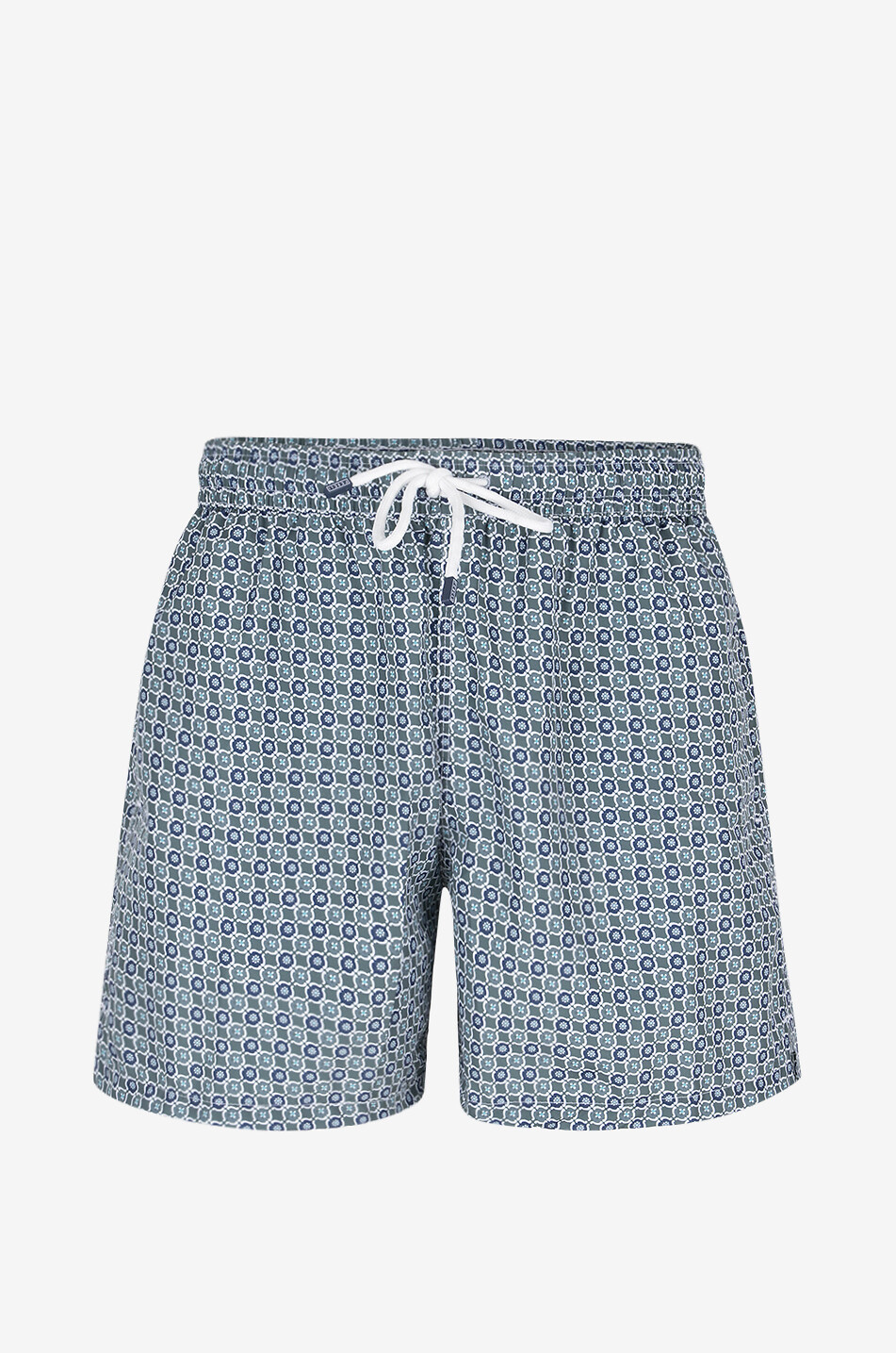 FEDELI Madeira tie pattern swim shorts Men MEDIUM GREEN 1