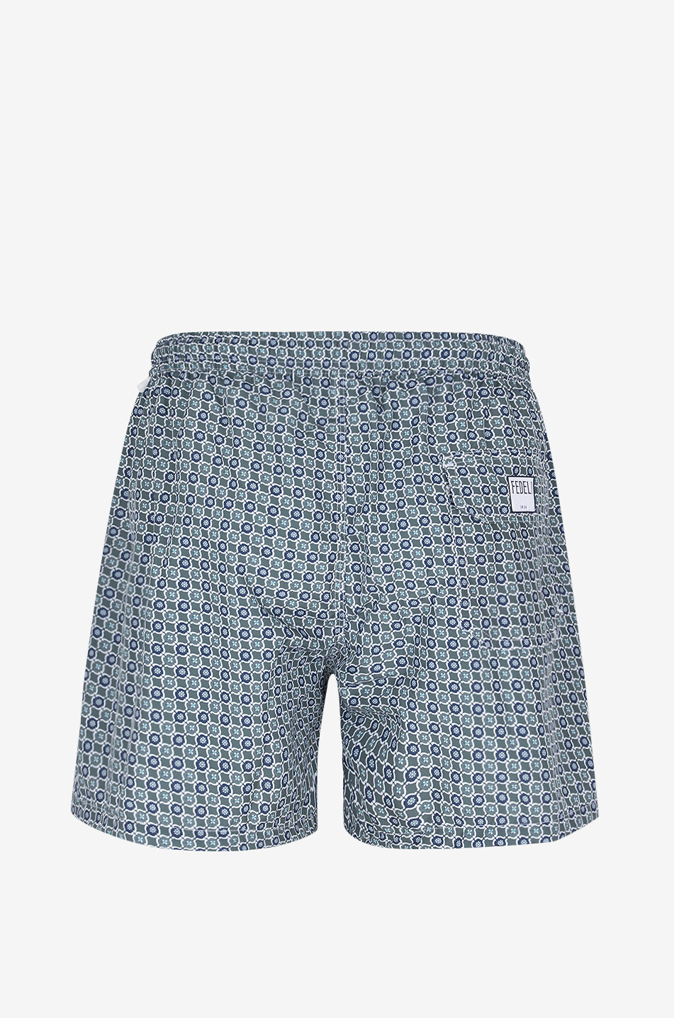 FEDELI Madeira tie pattern swim shorts Men MEDIUM GREEN 2