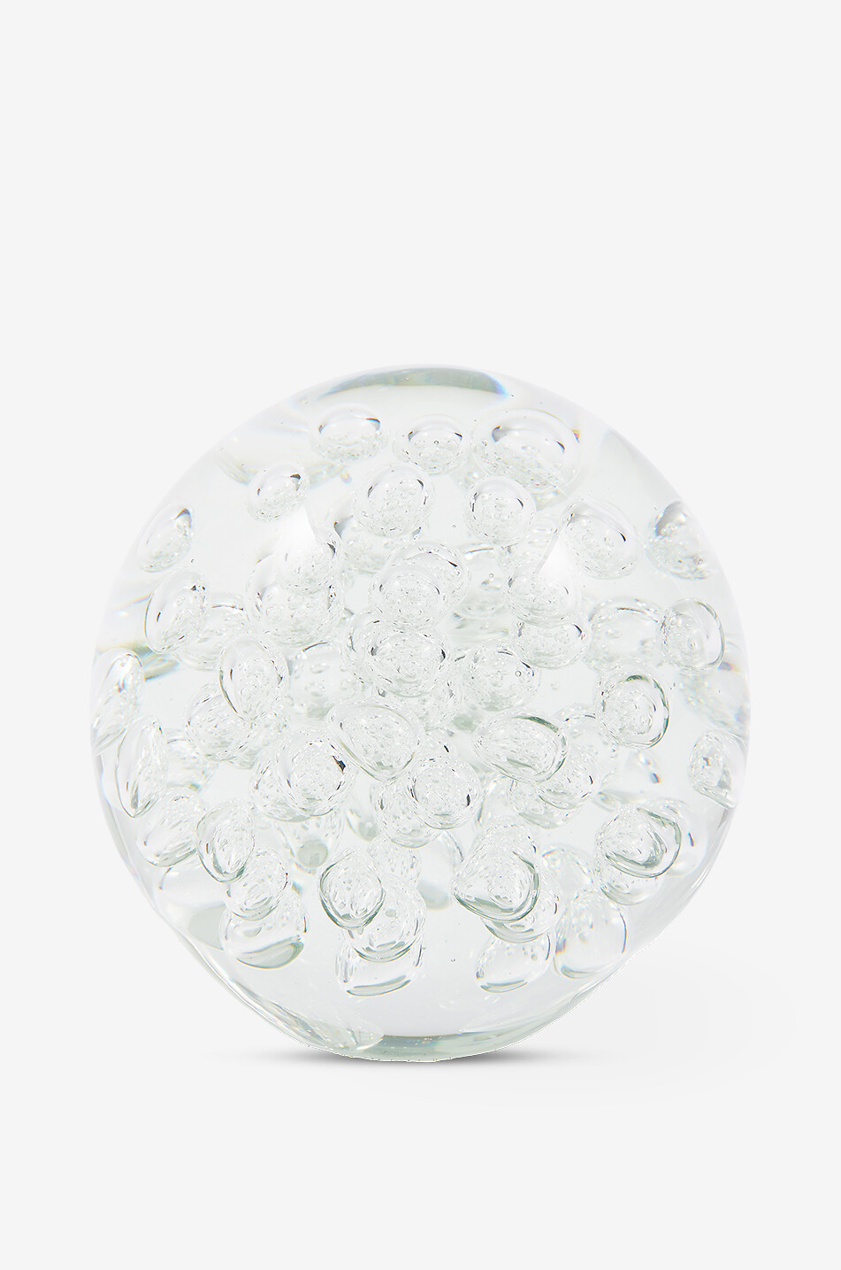 POLS POTTEN Briefbeschwerer aus Glas Bubble L Haus WEISS 1