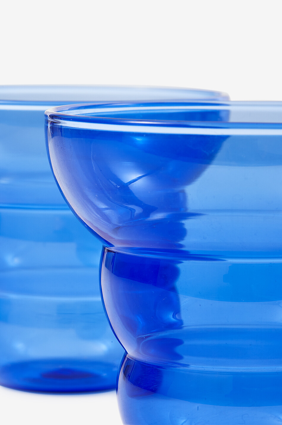 POLS POTTEN Mizu Kiri set of 2 glass tumblers Home BLUE 2