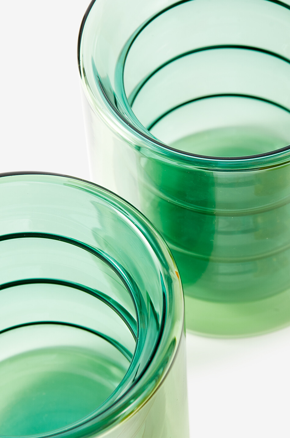POLS POTTEN Lot de 2 verres à eau Chubby Maison VERT 3