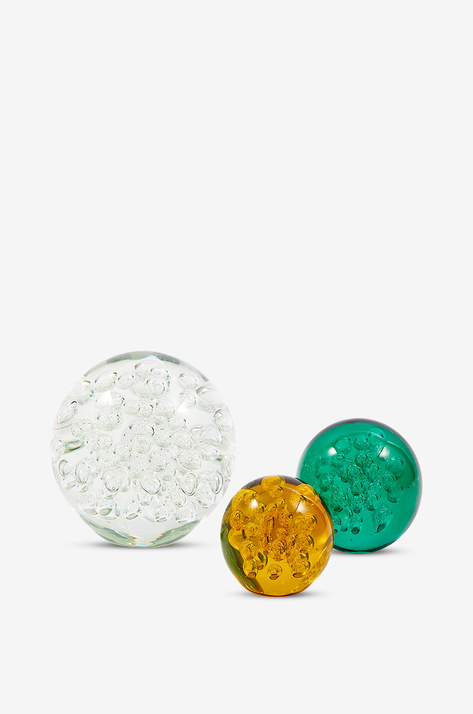 POLS POTTEN Briefbeschwerer aus Glas Bubble L Haus WEISS 3
